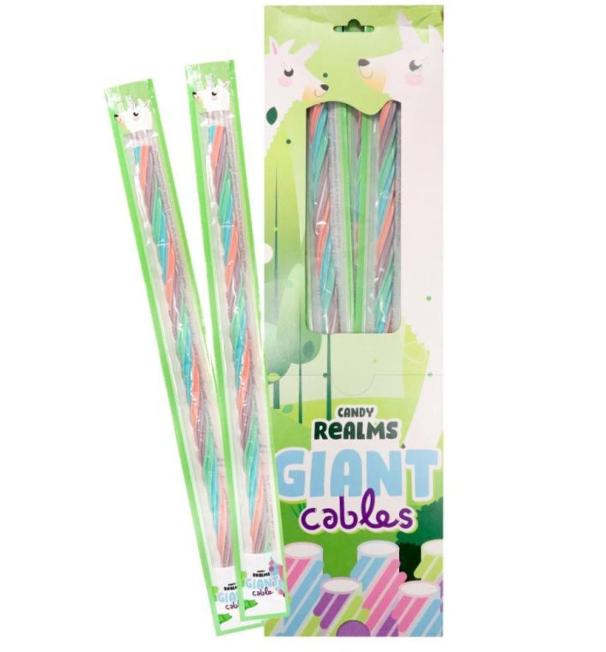 Giant cables - fruit flavour liquorice cables