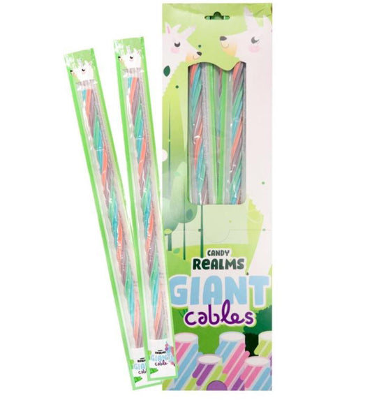 Giant cables - fruit flavour liquorice cables