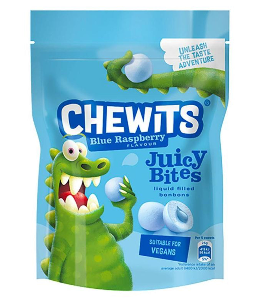 Chewits - blue raspberry flavour liquid filled bonbons